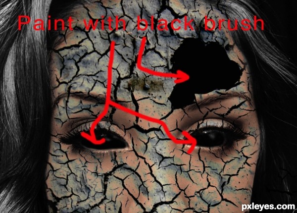 Creation of Cracked Beauty  : Step 5