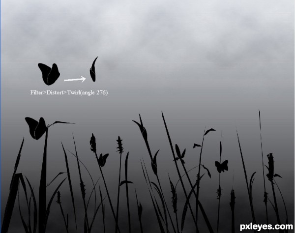 Creation of Birds and Butterfly: Step 11