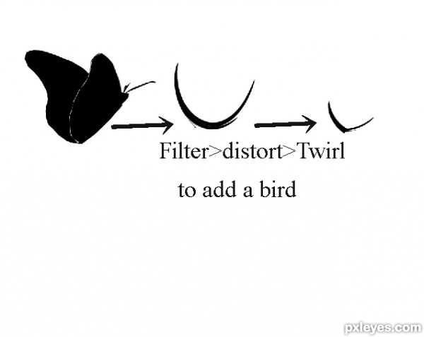 Creation of Birds and Butterfly: Step 14