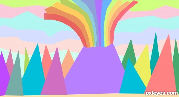 Creation of The Rainbow Volcano.: Final Result