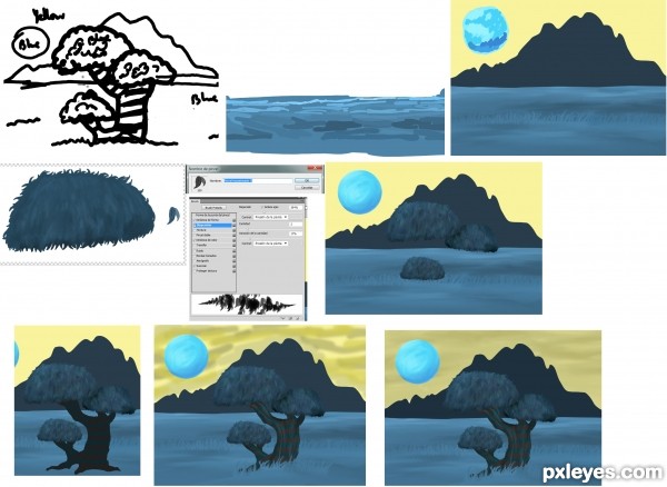 Creation of Blue Tree: Step 1