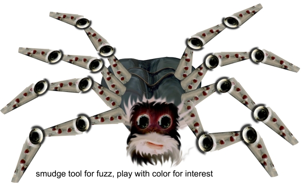 Creation of Spiders in Love (Nisha CUTE): Step 12