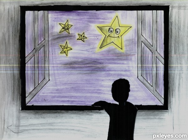Creation of twinkle twinkle little star...: Step 4