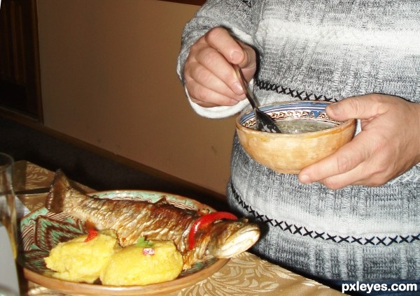 fish with polenta