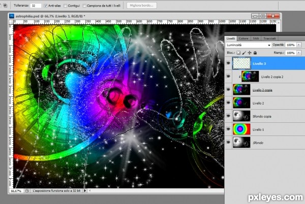 Creation of astrophilia: Step 3