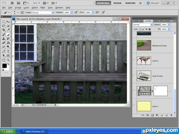 Creation of What a relief!: Step 2