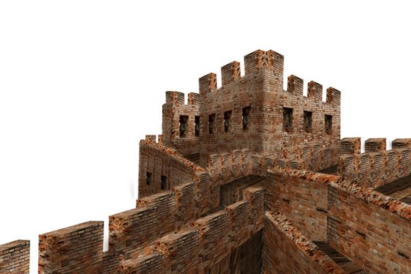 Creation of old brick castle: Step 10