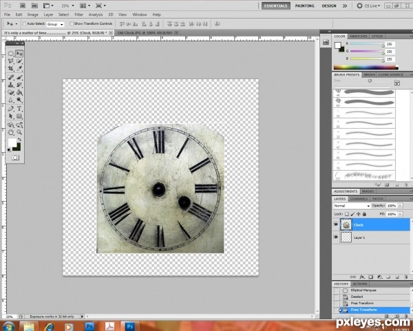 Creation of It's only a matter of time....: Step 3