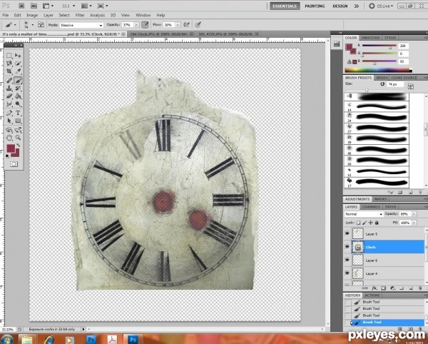 Creation of It's only a matter of time....: Step 7
