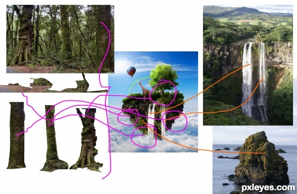 Creation of floating island: Step 1