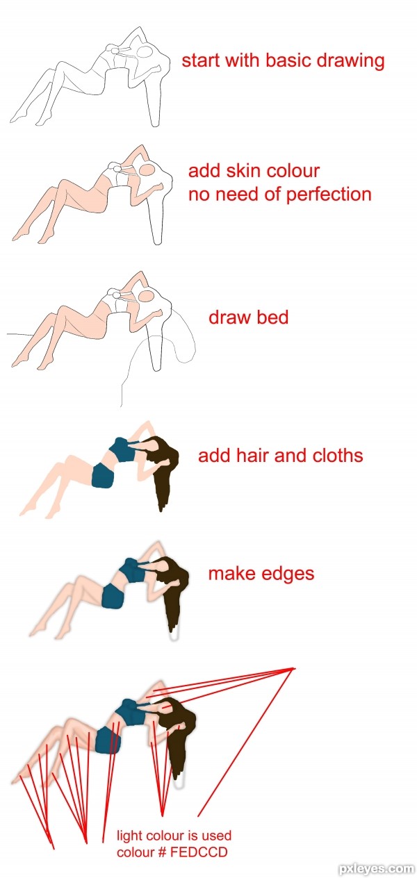 Creation of Beauty of nature: Step 1