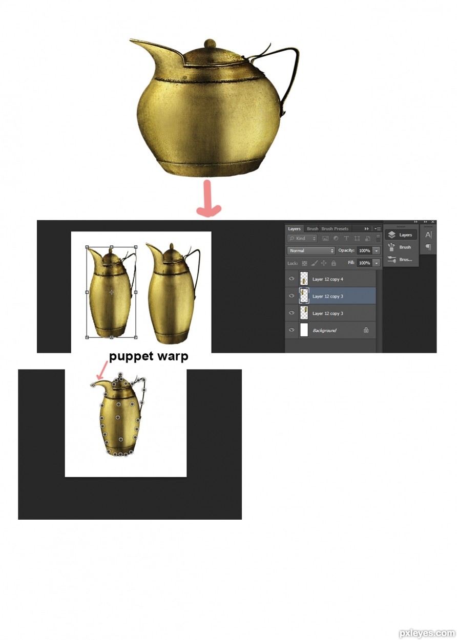 Creation of 2 pots: Step 2