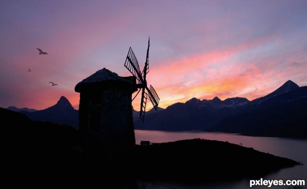 Old Mill at Sunset