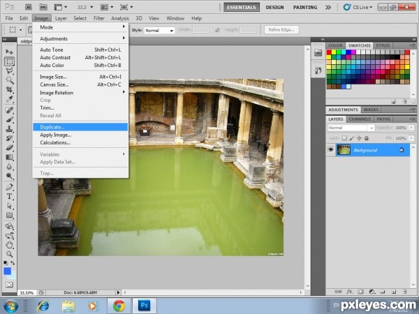 Creation of my old pool of 20 century: Step 1