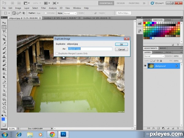 Creation of my old pool of 20 century: Step 3