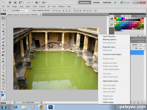 Creation of my old pool of 20 century: Step 4