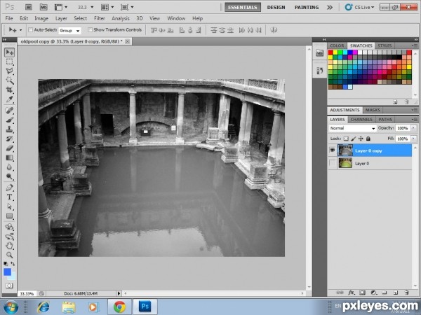 Creation of my old pool of 20 century: Step 7