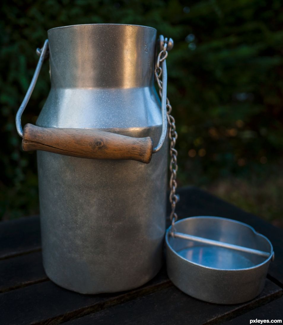 Tin milk jug