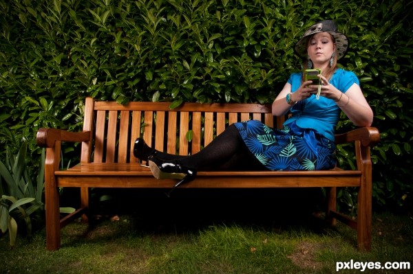 Wench on a Bench photoshop picture)