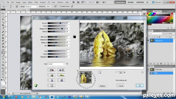 Creation of Yelow leaf: Step 2