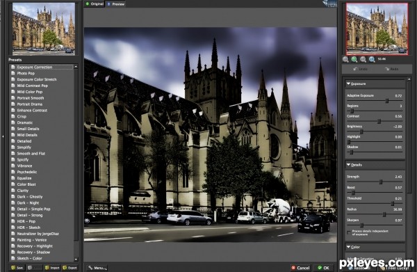 Creation of Dark Ghostly, Topaz Adjust: Step 2