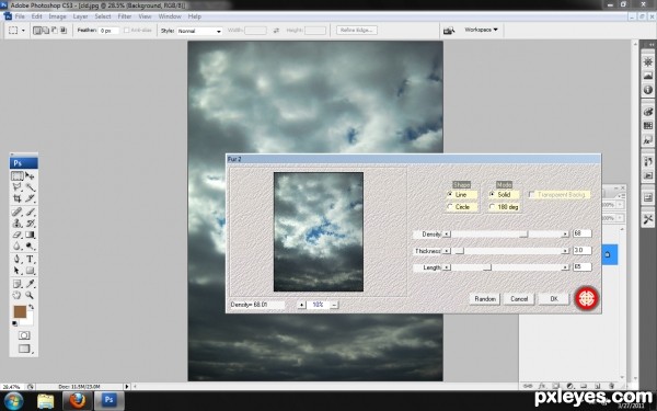 Creation of furry clouds?: Step 2