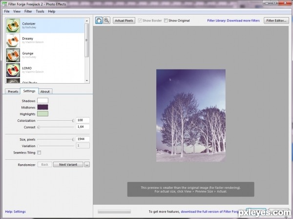 Creation of trees: Step 2