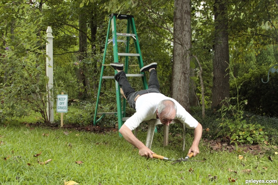 Creation of Keep off grass: Step 2