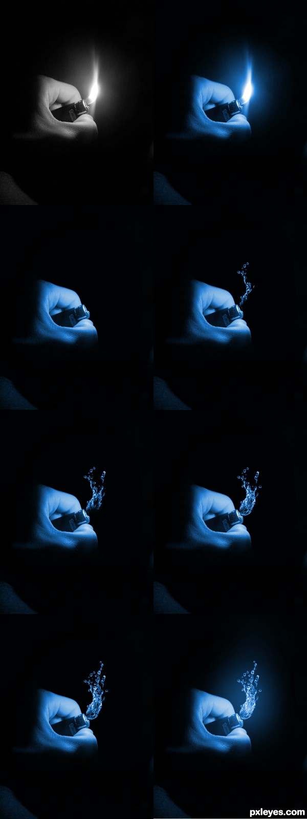 Creation of FIRE AND WATER: Step 2