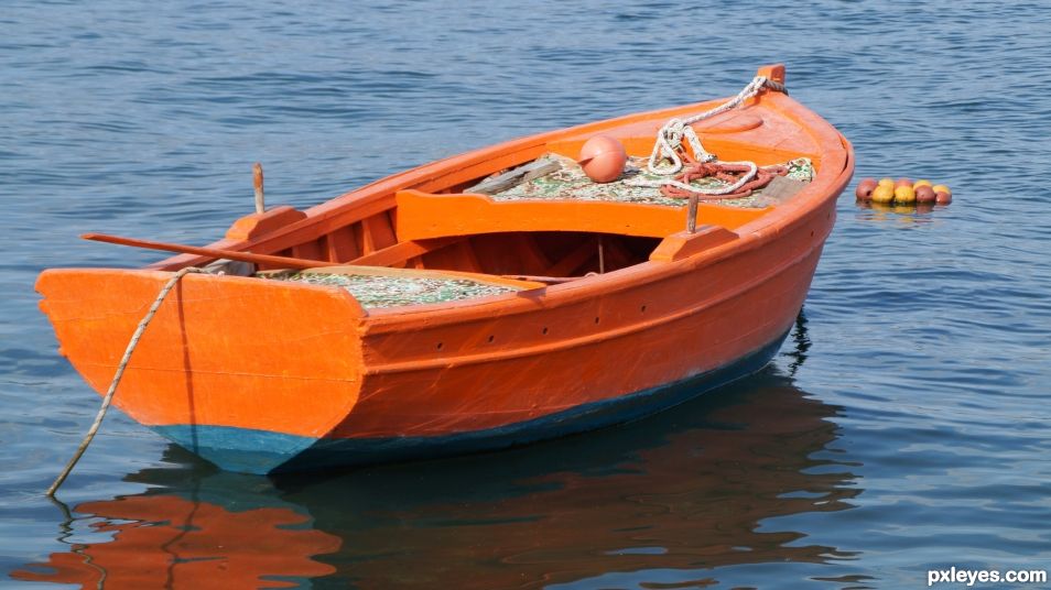 The orange boat