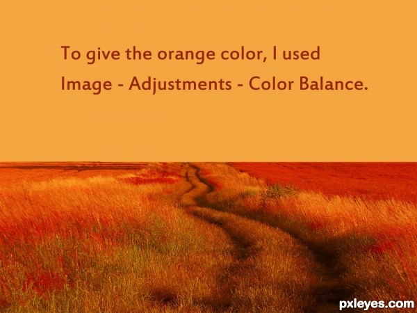 Creation of Orange Sunset: Step 2