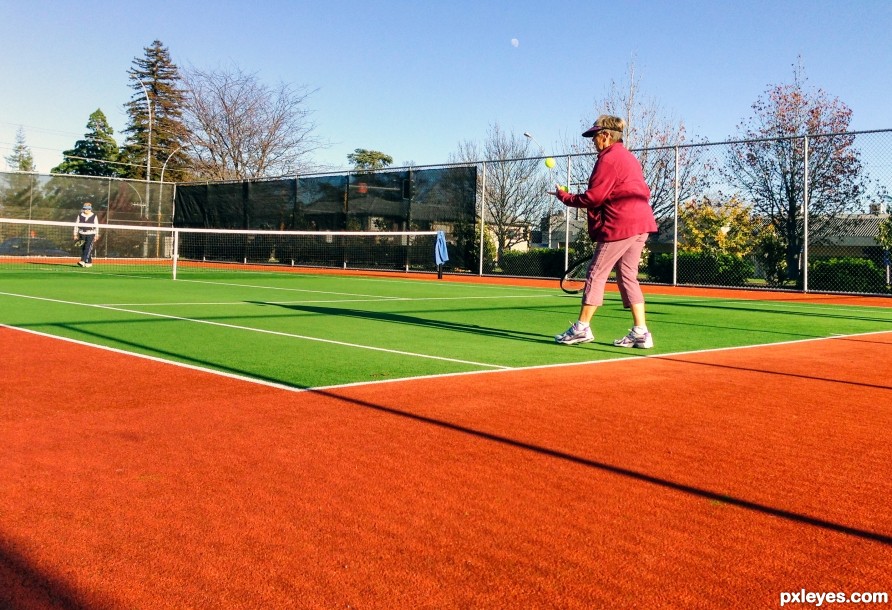 Morning tennis