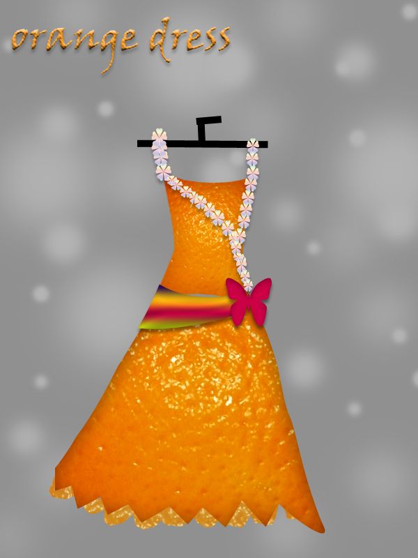 Creation of orange dress: Final Result