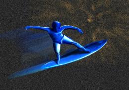 Blue Surfer