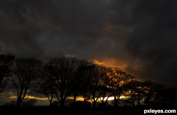 Stormy sunset