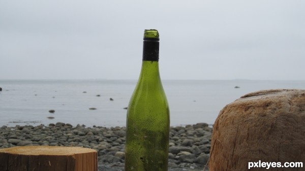 Bottle on the beach