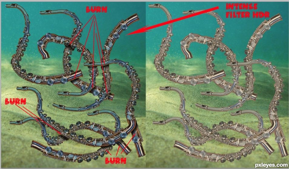 Creation of The Flute Seahorses of Delta Kern: Step 3