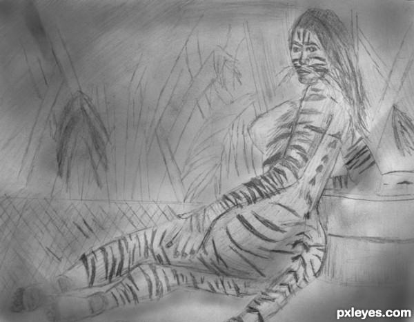 Creation of Tiger woman: Final Result