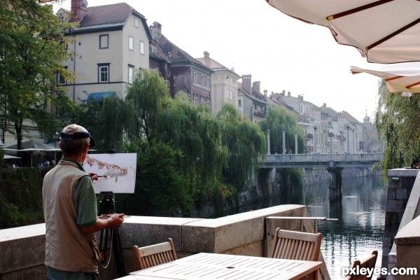 Painter in Ljubljana