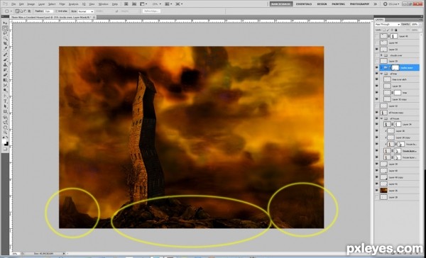 Creation of There Was a Crooked House: Step 16