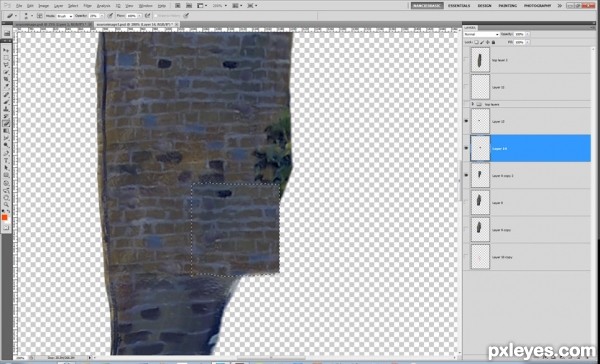 Creation of There Was a Crooked House: Step 3