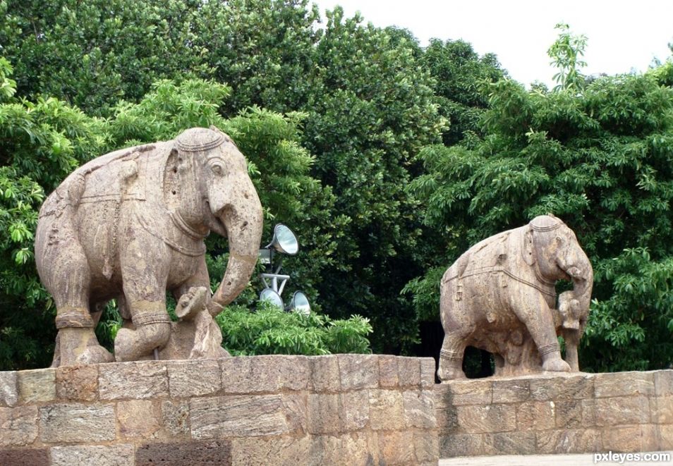 Stone Elephants