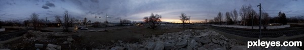 Train Tracks Sunset