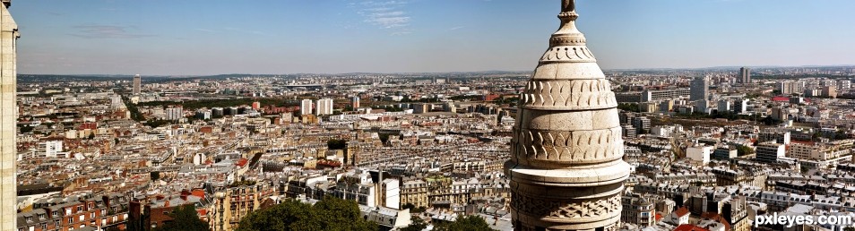 Creation of A view from the Basilique du SacrÃ©-CÅ“ur: Final Result