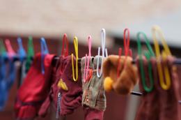 Mini clothespins for dolls clothes.