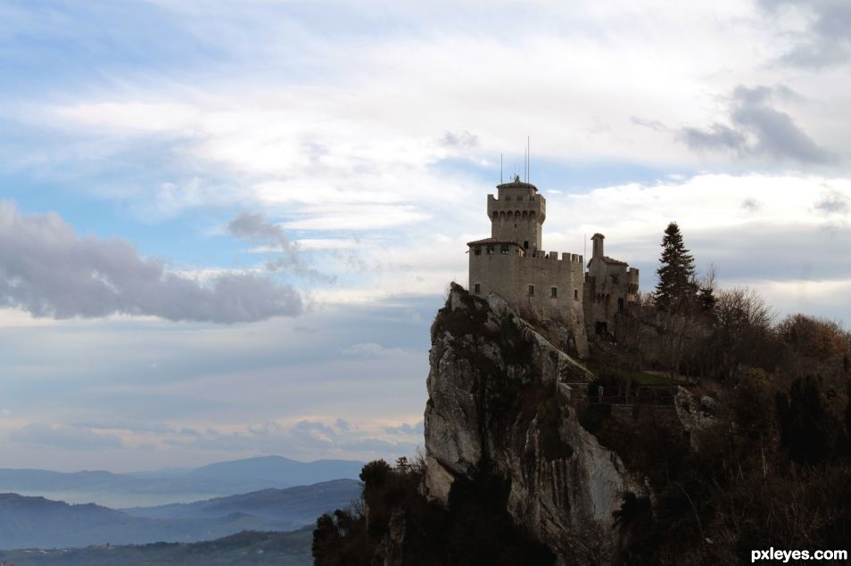 Beautiful castle among beautiful nature