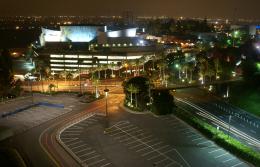 Empty parking lot @ night