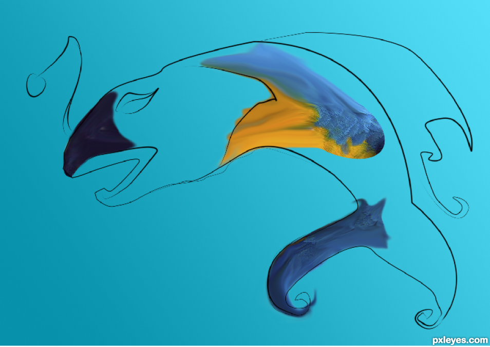 Creation of Parrot Color Fish: Step 9
