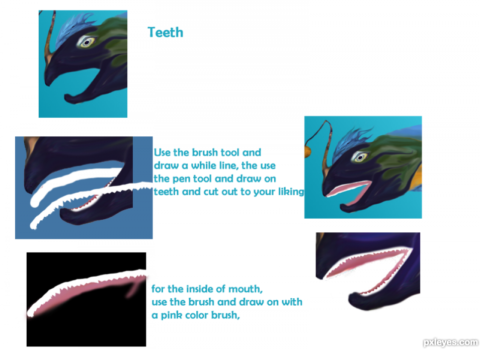 Creation of Parrot Color Fish: Step 14