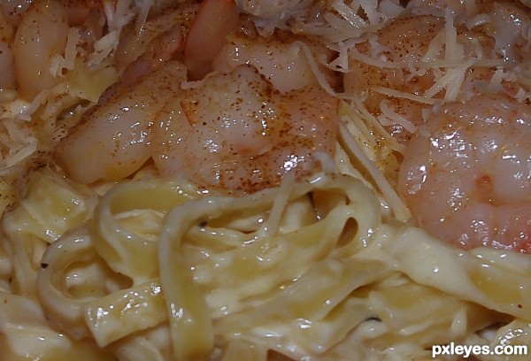 Fetticini Alfredo with Shrimp